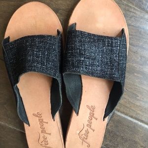 Free People Daybird Mini Wedge Slides Sandals